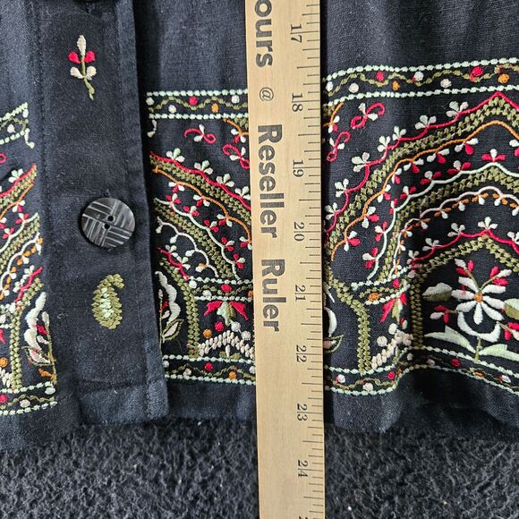 Crossing Pointe Womens Jacket Multi-Color Size Large Rayon Blend Embroidered - Picture 4 of 14